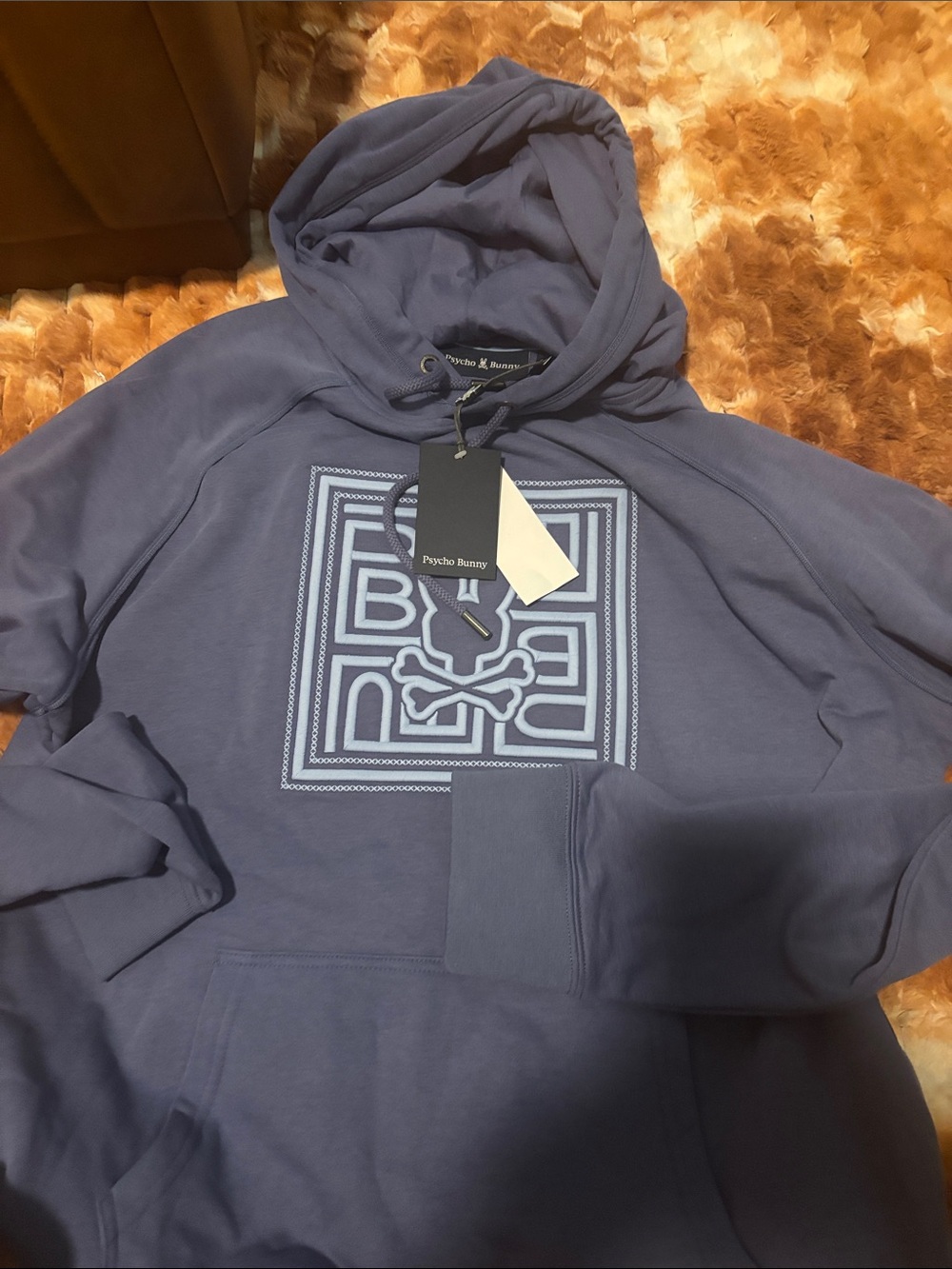Psycho Bunny Blue Graphic Pullover Hoodie
